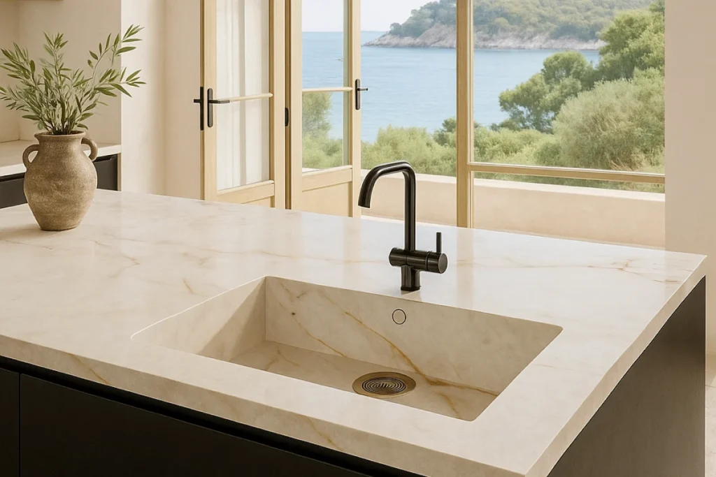 piques de marbre, granit, porcellànic i quars